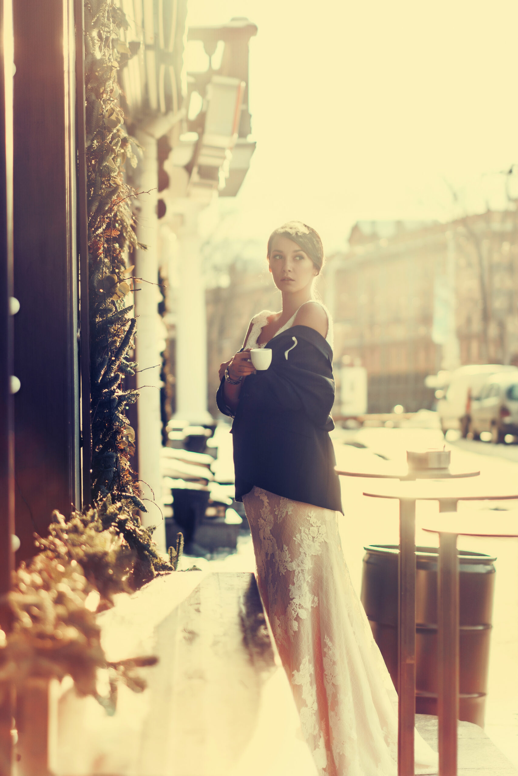 Bride, drees, cute, wedding, street, beauty, love